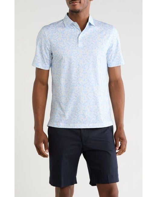 Bugatchi Blue Cotton Knit Polo for men