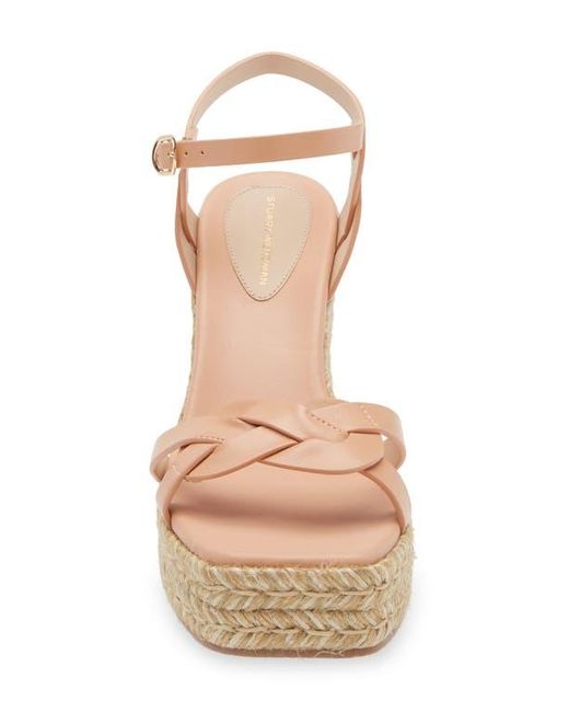 Stuart Weitzman Natural Braida Max Espadrille Wedge Sandal