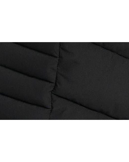 DKNY Black Cire Packable Hooded Longline Puffer Jacket