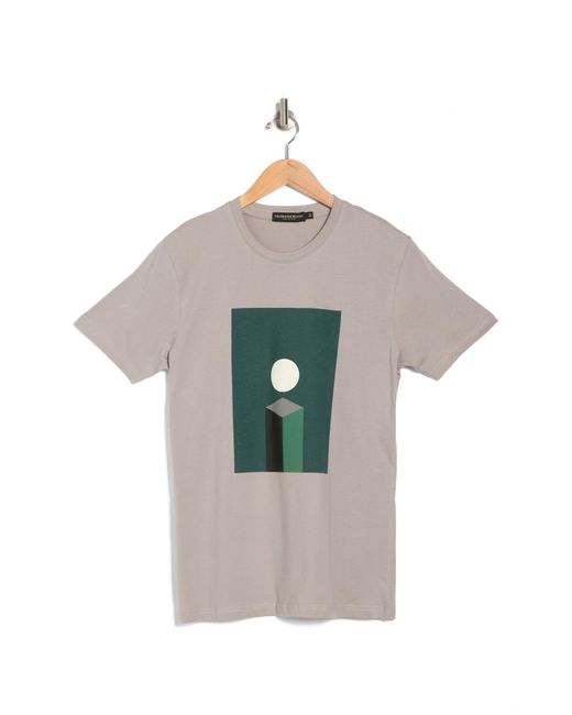 T.R. Premium Gray Flat Abstract Graphic Print T-shirt for men