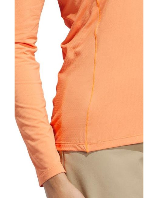 Adidas Orange Ultimate Solid Quarter Zip Pullover