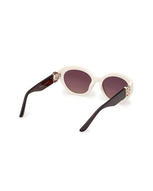 Guess Purple Oval Sunglasses for men