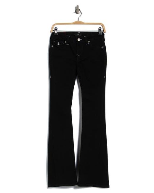 True Religion Black Joey Flap Flare Jeans
