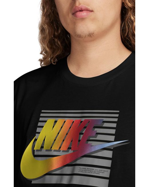 Nike Black Swoosh Graphic T-shirt for men