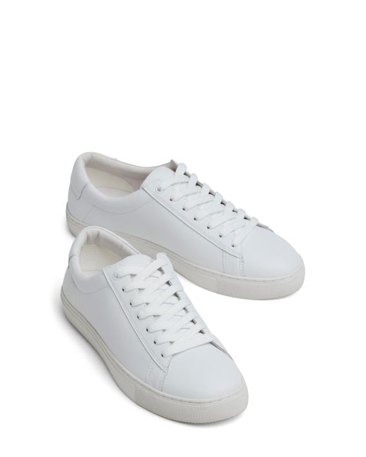 7 For All Mankind White Leather Cupsole Sneaker