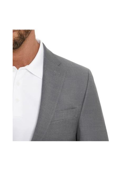 Tommy Hilfiger Gray Tommy Sharkskin Two Button Notch Lapel Wool Blend Suit Separates Jacket for men