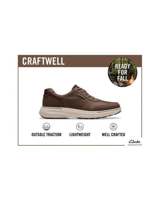 Clarks Brown Craftwell Lace-Up Sneaker for men