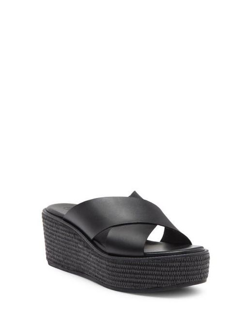 Nordstrom Rack Black Frankie Wedge Platform Sandal