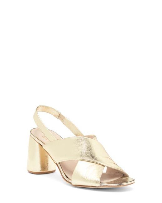 2 Twin Hearts Natural Crisscross Slingback Sandal