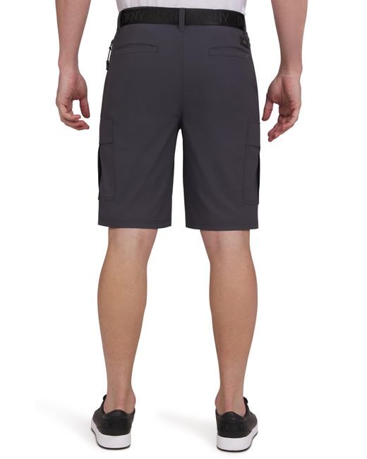 DKNY Gray Jumel Tech Cargo Shorts for men