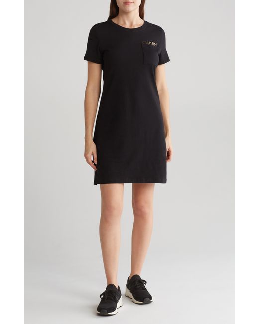 Calvin Klein Black Logo T-shirt Dress