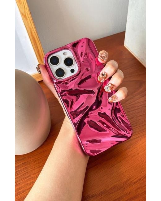 Auramma Red Crinkle Iphone 15 Pro Case
