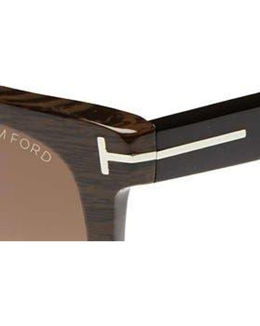 Tom Ford Black Leo 52mm Retro Sunglasses for men