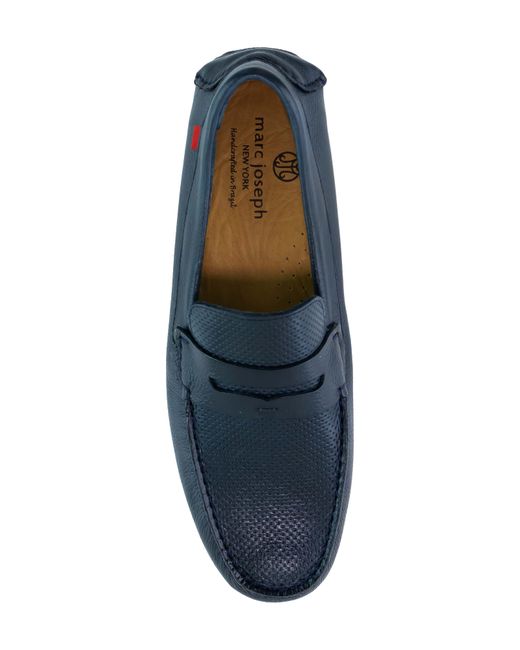 Marc Joseph New York Blue Greenwich Perforated Driver for men