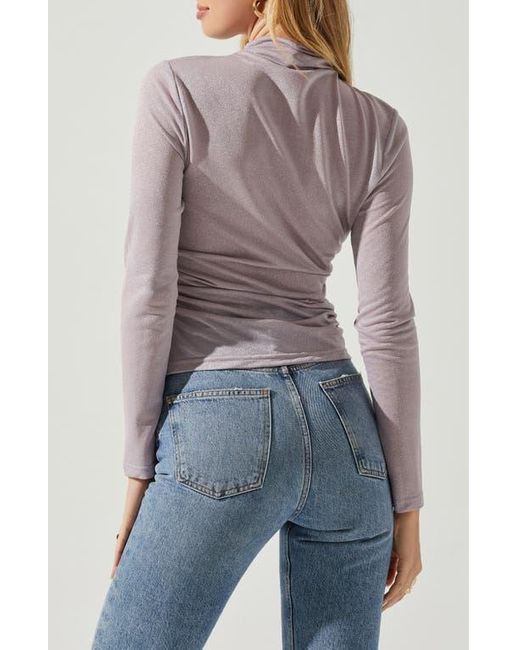 Astr White Jobelle Long Sleeve Turtleneck Top