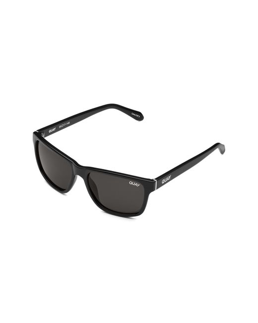 Quay Black On Tour 43mm Square Polarized Sunglasses for men