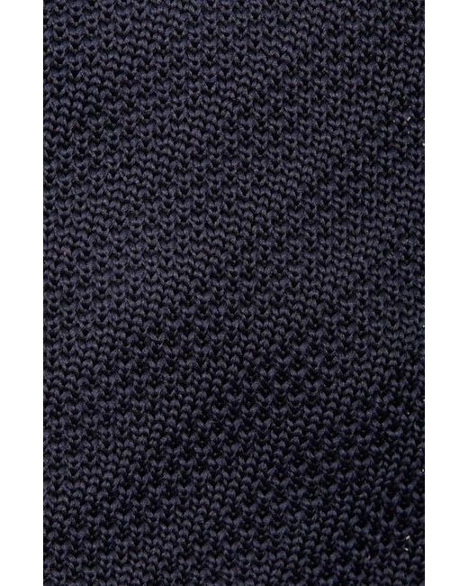Paisley & Gray Blue Stanley Solid Knit Tie for men