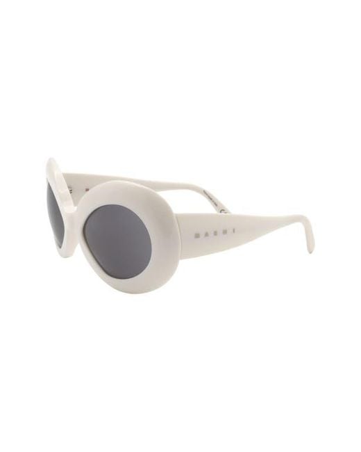 Marni Gray 58Mm Round Sunglasses