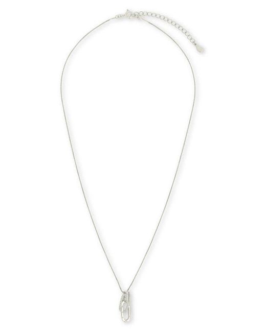 Sterling Forever White Fenella Interlocking Cubic Zirconia Pendant Necklace