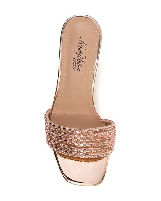 Ninety Union Pink Sassy Crystal Slide Sandal