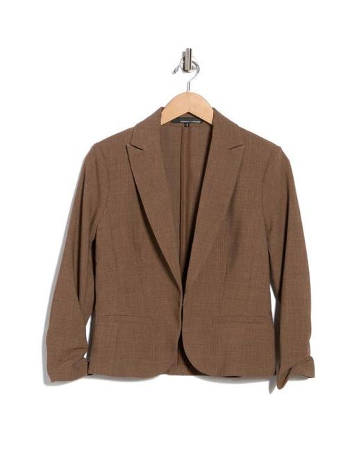 Amanda + Chelsea Brown Scrunch Sleeve Blazer