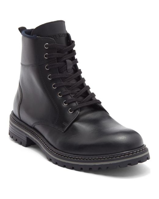 Steve Madden Black Scotch Lug Sole Boot for men