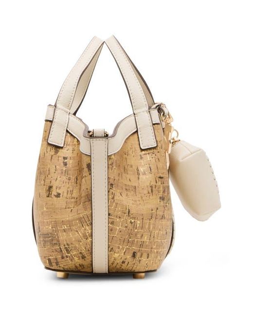 Anne Klein Metallic Cork Mini Tote With Card Wallet