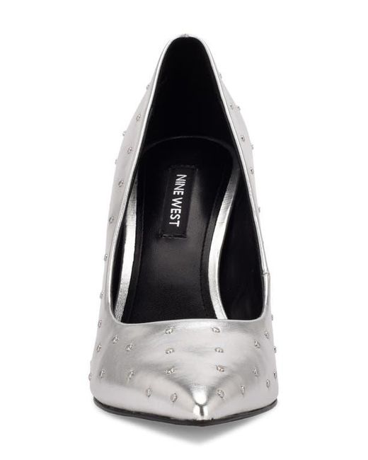 Nine West White Tenry Pointed Toe Pump