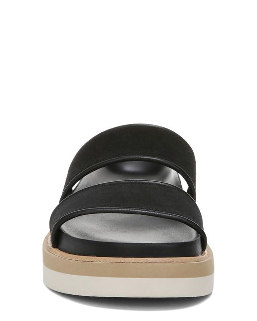 Vince Jenita Slide Sandals In Camel Leather Formal