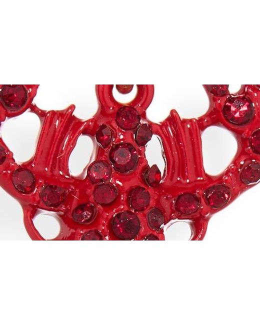 Leith Red Shell Lobster Drop Earrings