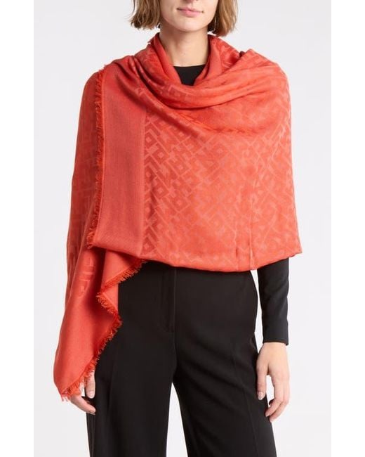 Longchamp Red Scarf