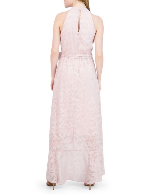 Julia Jordan Pink Lace High-low Sleeveless Dress