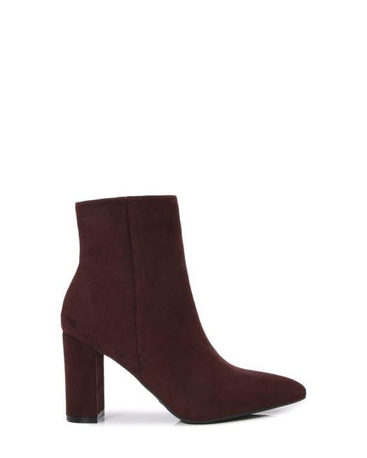BERNESS Purple Sara Block Heel Bootie