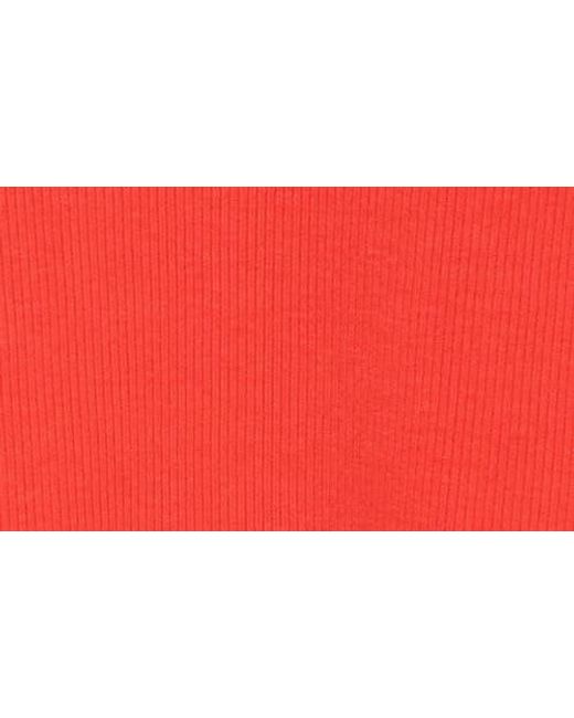 Theory Red Stretch Rib Tiny Tee