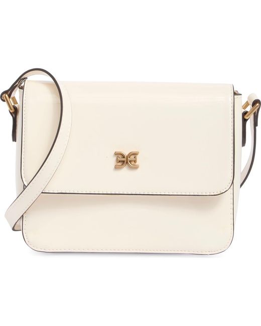 Sam Edelman Natural Elcie Box Patent Shoulder Bag