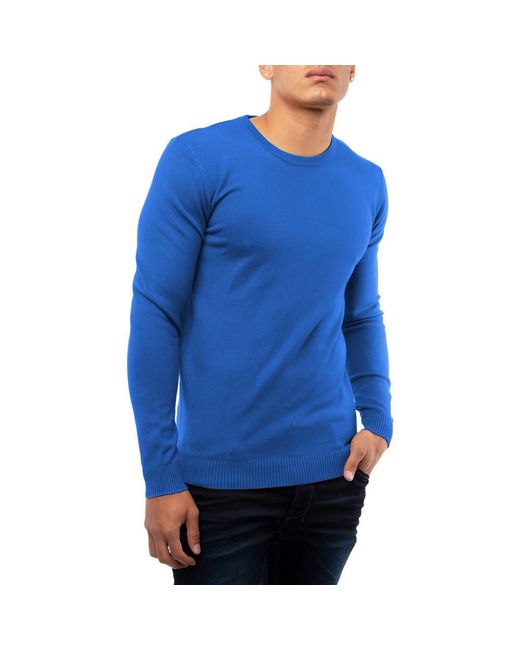 Xray Jeans Blue Crewneck Knit Sweater for men
