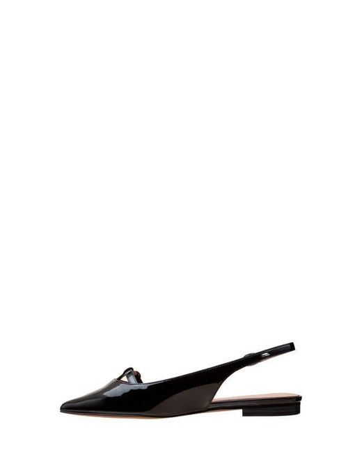 Linea Paolo Black Celina Pointed Toe Slingback Flat