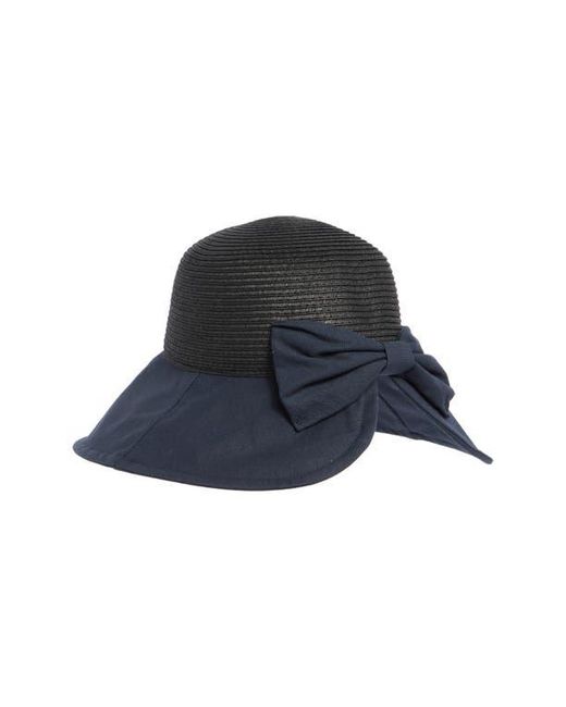 BCBGMAXAZRIA Blue Bow Back Cloche