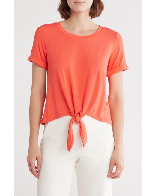 Tart Collections Red Kori Tie Front Top
