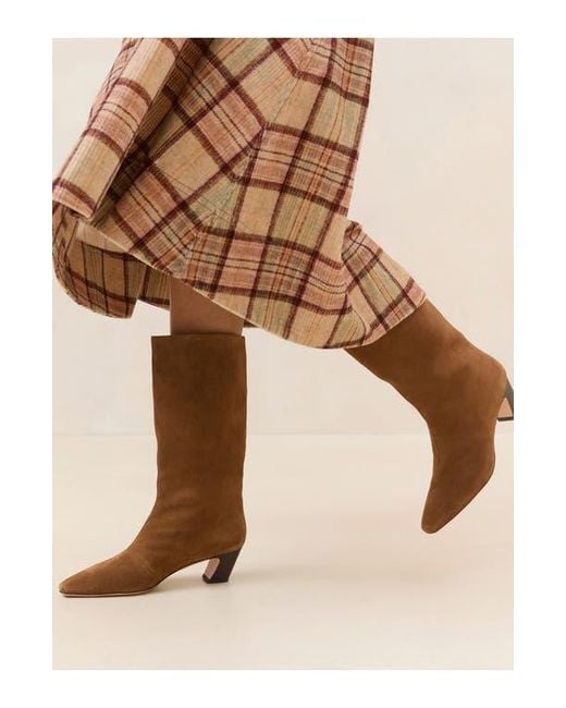 Loeffler Randall Brown Square Toe Stacked Heel Booties