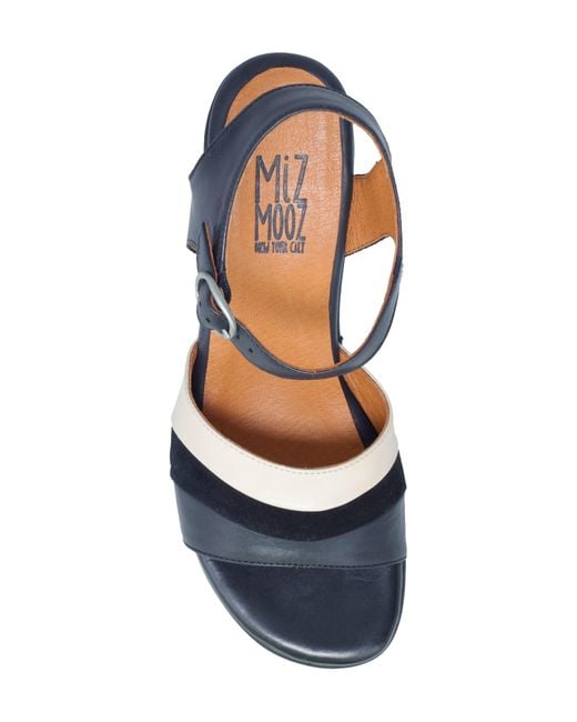 Miz Mooz Blue Gala Platform Sandal