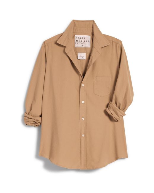 Frank & Eileen Natural Tailored Cotton Button-Up Shirt