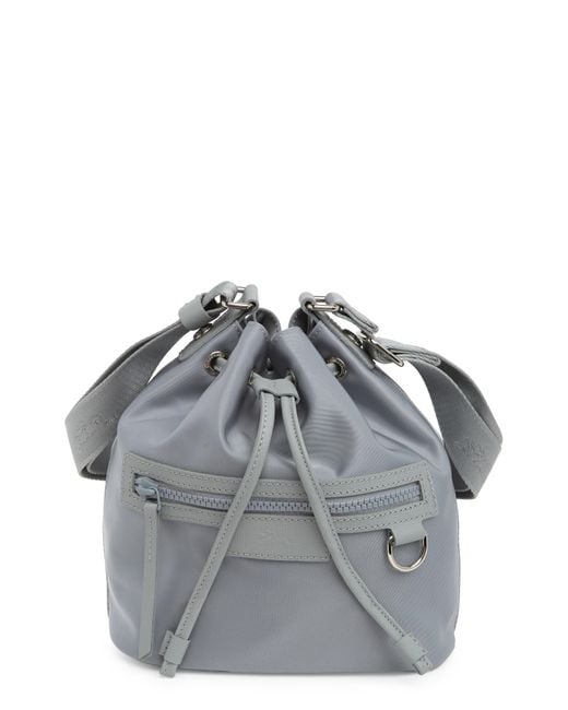 Longchamp Gray Small Le Pliage Neoprene Bucket Bag