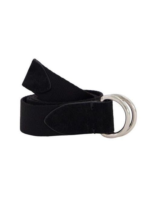 Vince Black D-Ring Webbing Belt