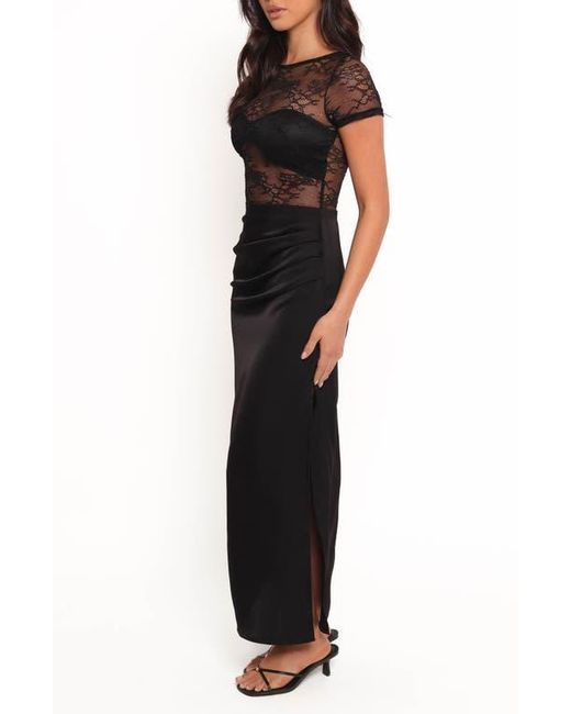 black a line dress with short sleeves Black Rib Knit Crew Neck Short Sleeve A-Line Dress