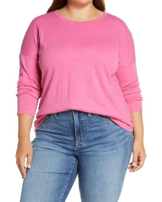 Caslon Red Scoop Neck Organic Cotton T-Shirt