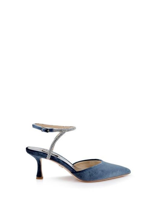 Badgley Mischka Blue Autumn Pointed Toe Ankle Strap Pump