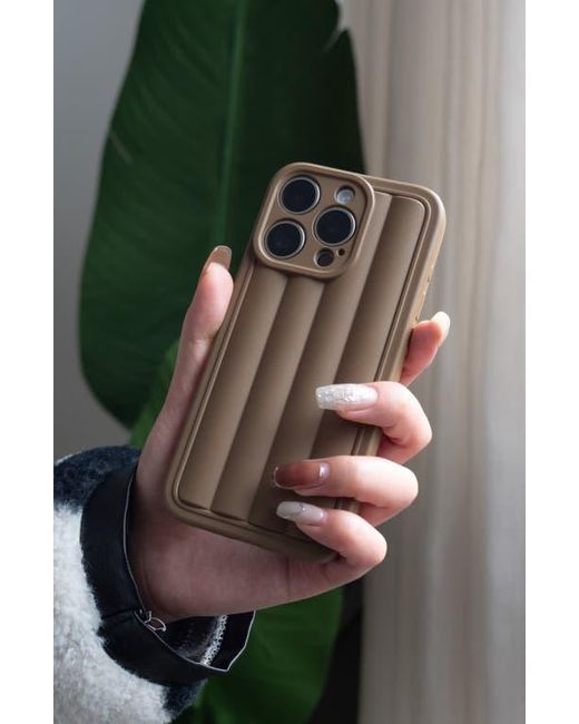 Auramma Brown Roman Stripes Iphone 14 Pro Case