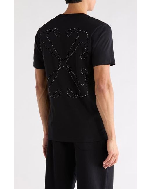 Off-White c/o Virgil Abloh Black Stitch Arrow Slim Fit T-Shirt for men