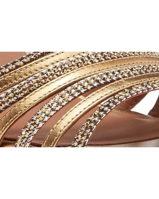 Kurt Geiger Metallic Pierra Platform Wedge Sandal